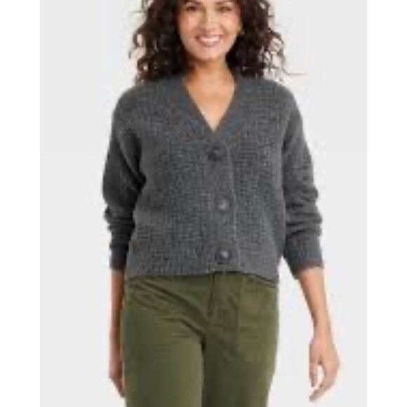 Universal Thread Gray Cardigan Sweater Womens XS Nwt - Picture 1 of 6
